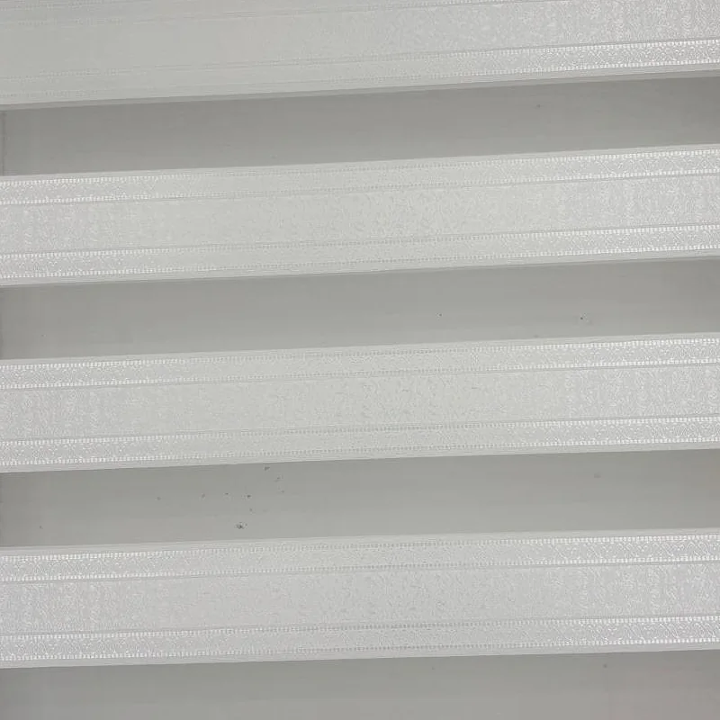 Close-up of material 16, zebra shade fabric