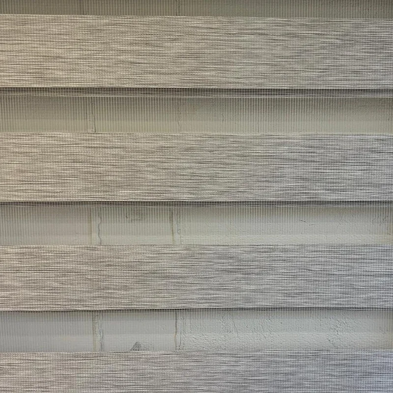 Close-up of material 17, zebra shade fabric