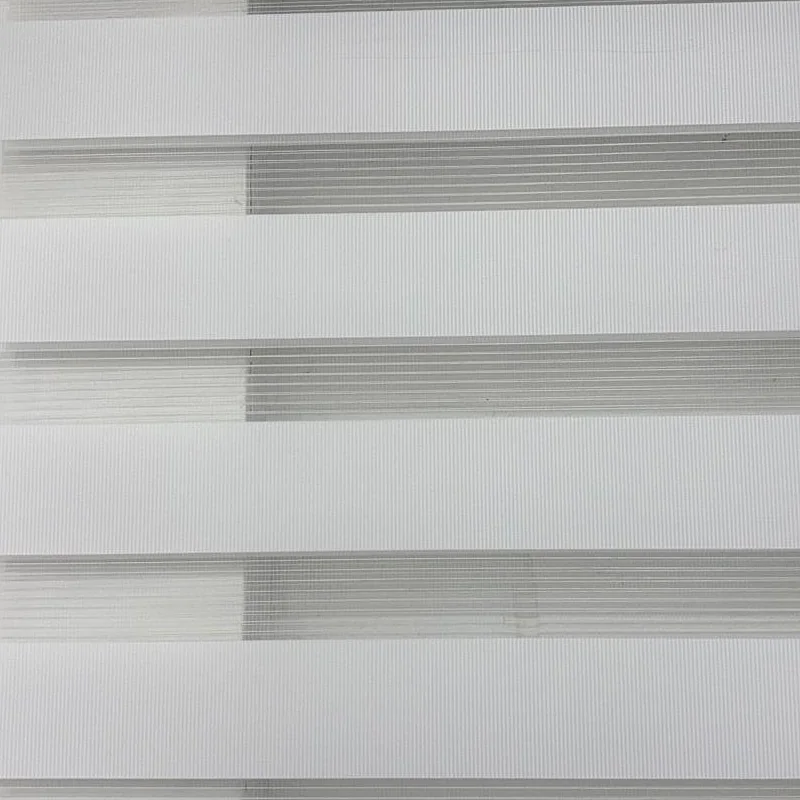 Close-up of material 19, zebra shade fabric