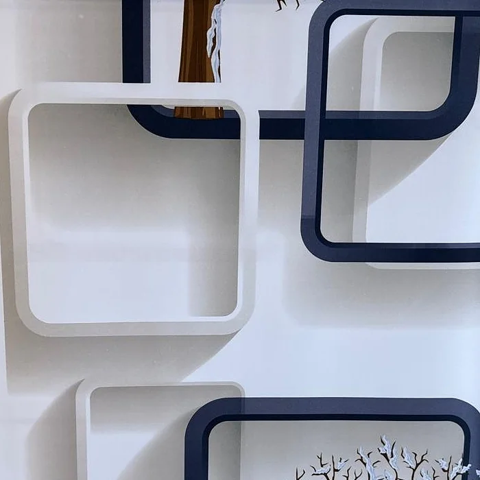 Close-up of material 22, roller blind fabric