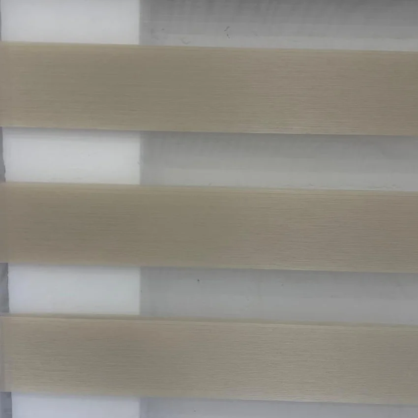 Close-up of material 27, zebra shade fabric